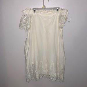 Off the Shoulder Cream Dress